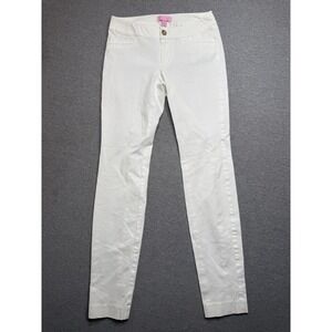 Lily Pulitzer White Straight Leg Pants Slacks Women's Size 00